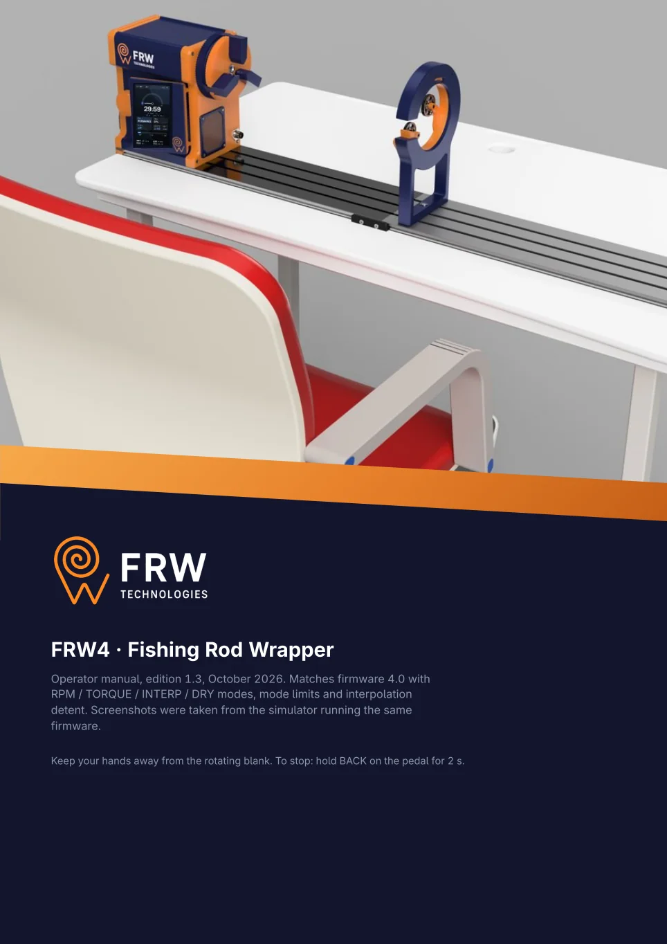 Page 27 of the original FRW4 manual: Back cover